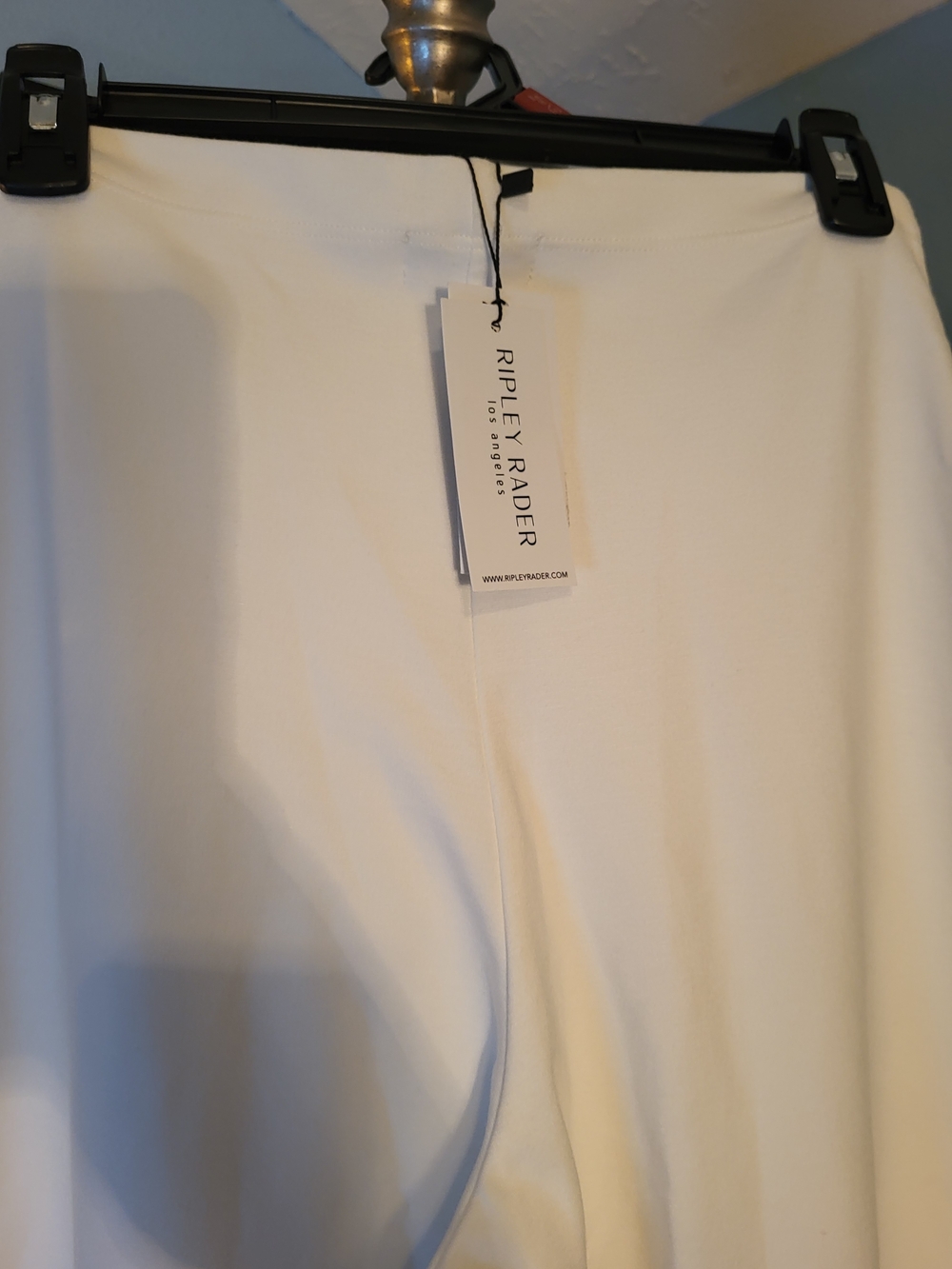 Ripley Rader Off-White Ponte Knit Long Wide Leg Pant - Picture 6 of 16